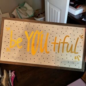 "Be-you-tiful" Hanging Wall Decor